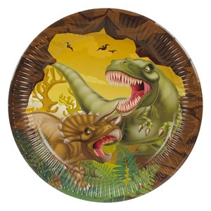 Farfurii din Carton de Petrecere Dinozauri 23cm - 6buc