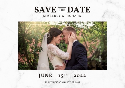 Magneti Save The Date, 7.5 x 10 cm, personalizat cu poza si text, model 3
