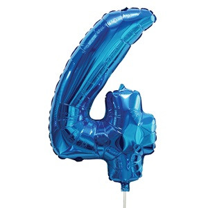 Balon Petrecere din Folie Bleu Metalizat Nr.4 - 70cm