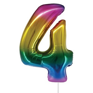 Balon Petrecere din Folie Curcubeu Metalizat Nr.4 - 82cm