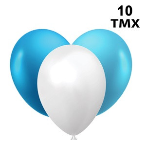 Baloane de Petrecere Albastre Bleu Albe 13cm - 10buc