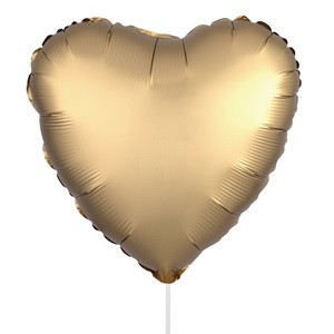 Balon din Folie de Petrecere Sf. Valentin Auriu Inima 35x35cm