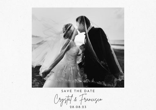 Magneti Save The Date, 7.5 x 10 cm, personalizat cu poza si text, model 4