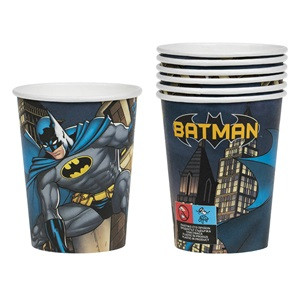 Pahare din Carton de Petrecere Batman 240ml - 6buc