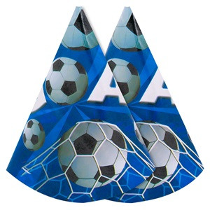 Coifuri de Carton Fotbal - 6buc