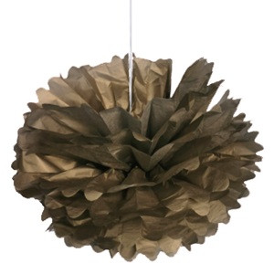 Decoratiune de Petrecere Pompon Auriu 40cm