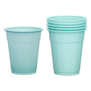 Pahare din Plastic Verde Menta 300ml - 20buc