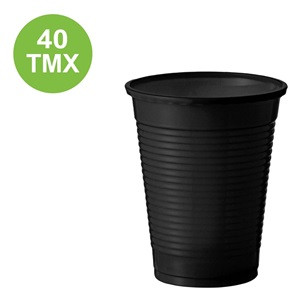 Pahare Negre din Plastic 200ml - 40buc