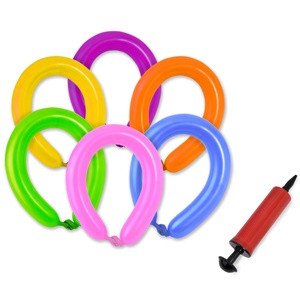 Baloane de Modelaj Fluorescente & Pompa - 20 buc
