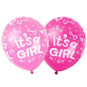 Baloane Mari "IT'S A GIRL" 30cm - 10buc