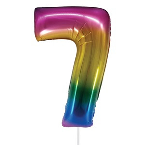 Balon Petrecere din Folie Curcubeu Nr.7 - 82cm