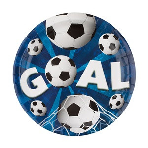 Farfurii de Carton Fotbal 18cm - 10buc