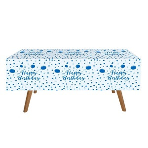 Fata de Masa de Petrecere Baloane Albastre Happy Birtday 180x120cm
