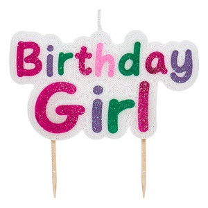 Lumanare Zi de Nastere Birthday Girl Glitter 9x5cm