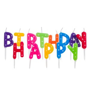 Lumanari Aniversare Happy Birthday cu Stele - 13buc