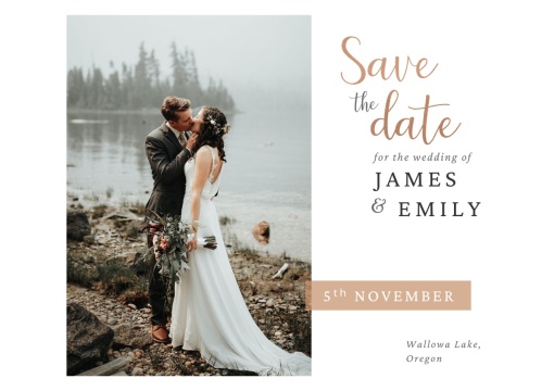 Magneti Save The Date, 7.5 x 10 cm, personalizat cu poza si text, model 4