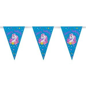 Stegulete de Petrecere Bleu Unicorn 3.66m - 10buc
