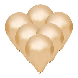 Baloane de Petrecere Metalizate Aurii 30cm - 10buc