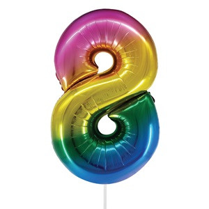 Balon Petrecere din Folie Curcubeu Nr.8 - 81cm