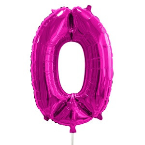 Balon Petrecere din Folie Metalizat Fucsia Nr.0 - 24cm