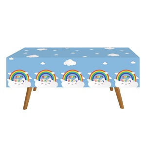 Fata de Masa din Plastic de Petrecere Curcubeu Colorat 180x120cm - 1buc