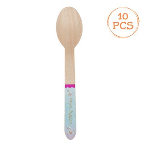 Linguri din Lemn de Petrecere Lebada 16cm - 10buc