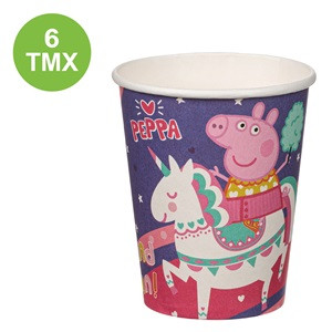 Pahare de Carton de Petrecere Peppa 270ml - 6buc