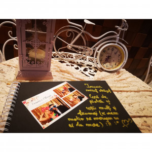 Set Album foto / GuestBook pentru nunta, MODEL 15, personalizabil, A4 landscape, pix si dubluadeziv inclus, 3 piese - Img 3