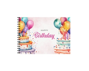 Set Album foto / GuestBook pentru aniversare sau majorat, model 12, personalizabil, A4 landscape, pix si dubluadeziv inclus, 3 piese - Img 1