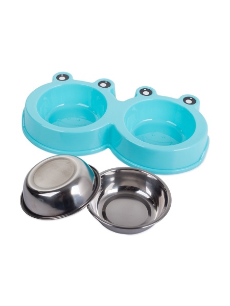 Bol dublu caini/pisici metal 0,3L X 2B - Img 2
