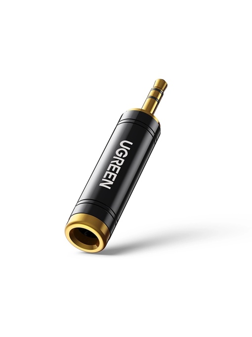 Adaptor audio AV168 jack 3.5 mm (T) la 6.35 mm(M), negru, UGREEN