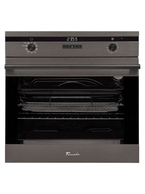 Cuptor electric incorporabil Tornado Eclipse, 73 l, soft close, 9 functii, Clasa A, Dark Inox