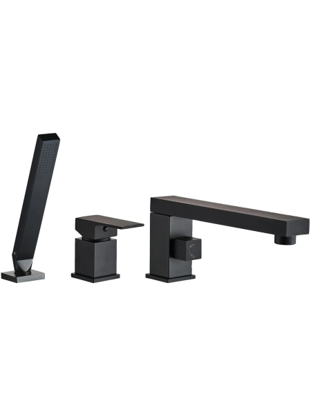 Baterie pentru Cadă Rea Glen Negru Black – Set 3 Piese cu Montaj pe Margine - Img 4