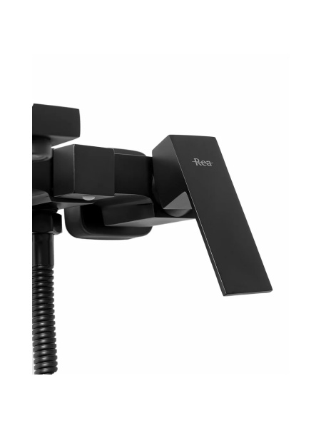 Baterie pentru Cadă și Duș Rea Fenix – Negru Mat cu Set de Duș - Img 2