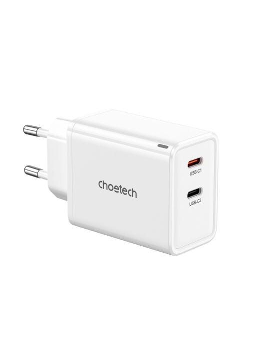 Incarcator retea GaN,65W,2XTypeC,PD,Alb CHOTECH PD6013