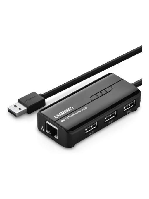 Adaptor retea USB 2.0 la RJ45 si 3XUSB2.0 UGREEN 20264