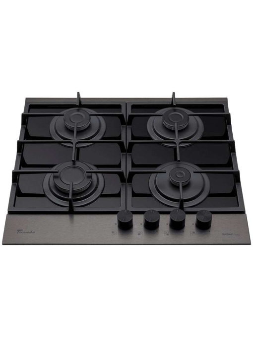 Plita incorporabila Tornado Eclipse, autoaprindere integrata, supapa de siguranta, latime 60 cm, Dark Inox