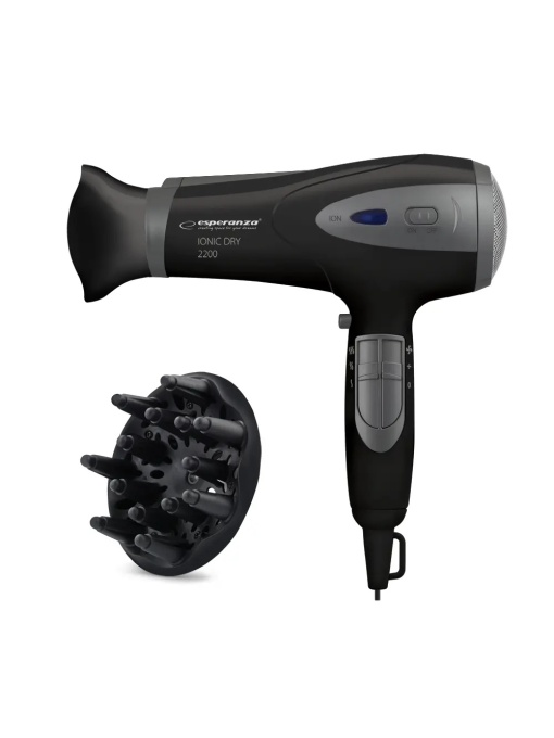 Uscator de par Vivien Esperanza, 2 trepte, 2200 W, Negru EBH005K