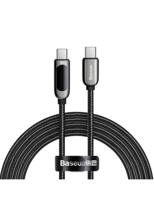 Cablu alimentare si date TypeC la Type-C, 100W, Display,2m BASEUS