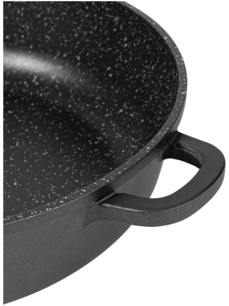 Cratiță Marmorată cu Capac Royalty Line 36cm 7L Aluminiu - Img 2