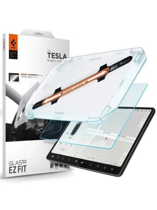 Folie sticla cu sistem de montare pentru Tesla Model Y&3 SPIGEN
