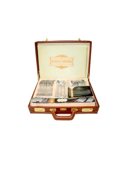 Set de tacamuri ptr 12 pers cu finisaj in oglinda 72 piese SILVER - Img 2