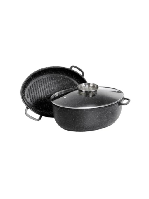 Tava Ovala Marmorata 3 in 1 Royalty Line RL-KCS01