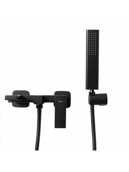 Baterie pentru Cadă și Duș Rea Fenix – Negru Mat cu Set de Duș - Img 3