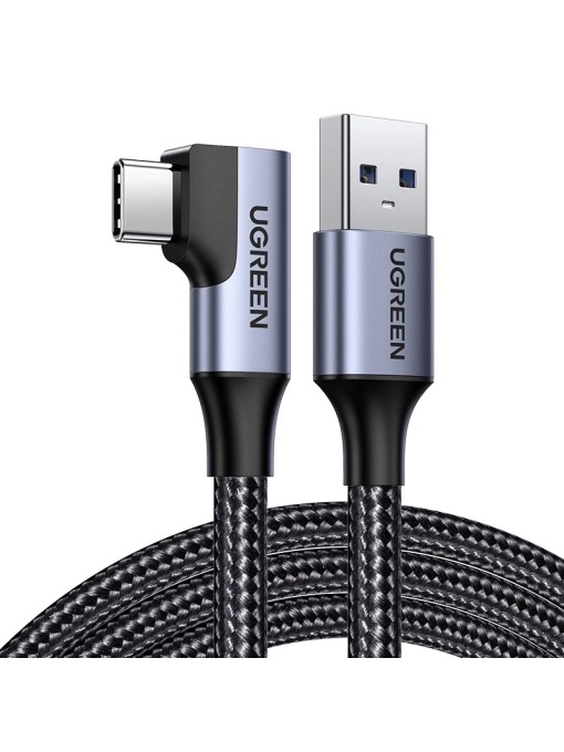 Cablu alimentare si date USB-A la TypeC 3A,1m, in ungi de 90º UGREEN