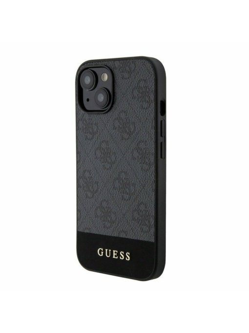 Husa de protectie Guess PU 4G Stripe MagSafe Case for iPhone 15 Black