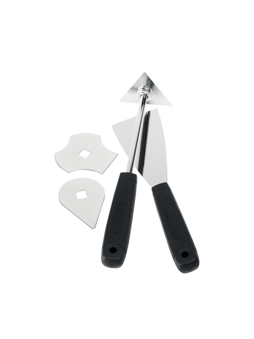Rapid 5000210, set raclete pentru curatarea vopselei, include 3 lame interschimbabile concepute pentru diferite suprafete