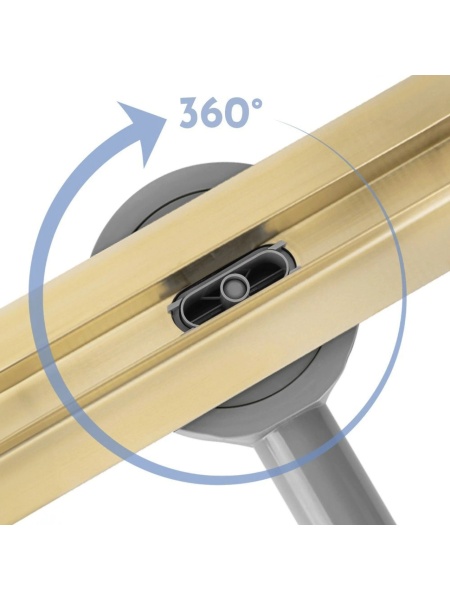 Rigolă de Duș Liniară Rea Neox Slim Pro 80 cm – Brush Gold (Aur Periat) - Img 6