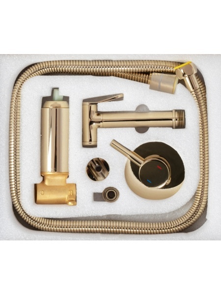 Sistem Duș Igienic pentru Bideu Rea Lungo Loop Gold – Set Complet Încastrat - Img 7