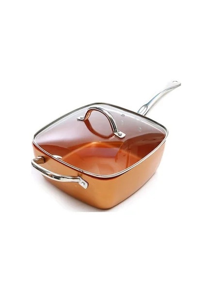 Tigaie Pătrată Multifuncțională Royalty Line 24 cm – Set Gătit 4-în-1 - Img 2